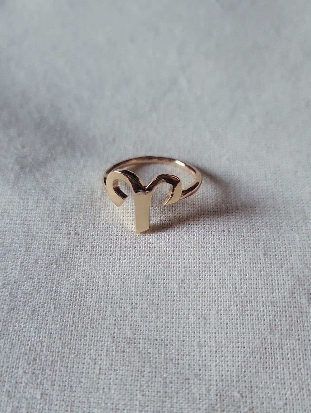 Rose Gold Plated Aries Zodiac Ring